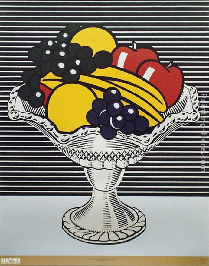 Still Life with Crystal Bowl painting - Roy Lichtenstein Still Life with Crystal Bowl art painting